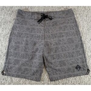 Travis Mathew Mens Tropical Drawstring Rip Me Off Board Shorts Gray 33* Surf